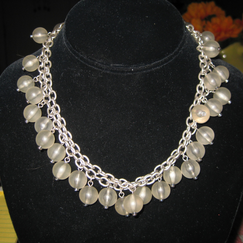 clear beaded necklace